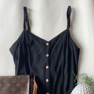 Black flowy midi Forever 21 dress